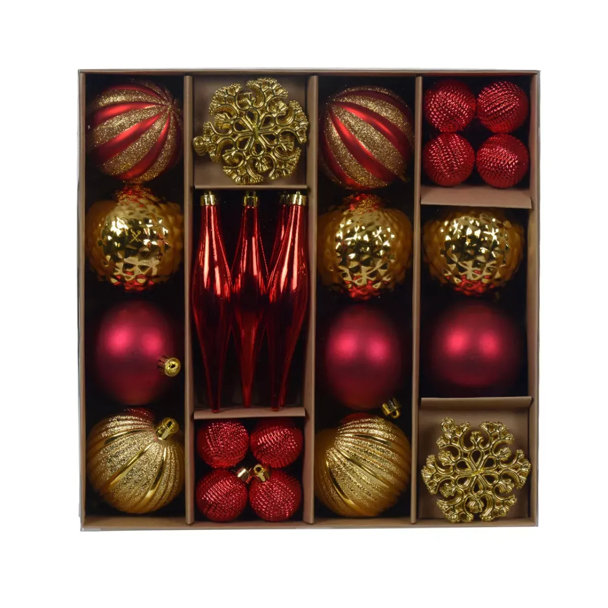 KAEMINGK Palline Di Natale-Set di addobbi per albero di Natale Christmas e oro chiaro