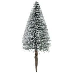 FEERIC LIGHTS Addobbi Natalizi-Set di 4 alberi di Natale con clip (Alt 16 e 13 cm) Foresta incantata innevato