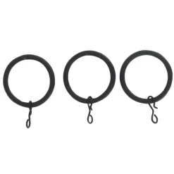Set di 8 anelli (D20mm) Jim Nero opaco