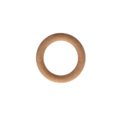 Set di 10 anelli in legno (D28 mm) Nils Tortora Verniciato