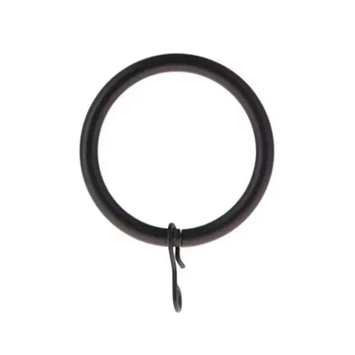 Set di 8 anelli per bastone per tenda (D28 mm) Lino Nero opaco