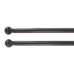 Set di 2 bacchette regolabili rotonde (60 a 80cm) Nero