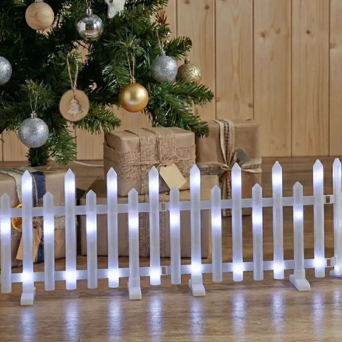 KOOPMAN Decorazioni E Oggetti Natalizi|Oggetti Decorativi E Illuminati-Set di 8 barriere luminose 192 LED (2,85 m x H25 cm) Incanto