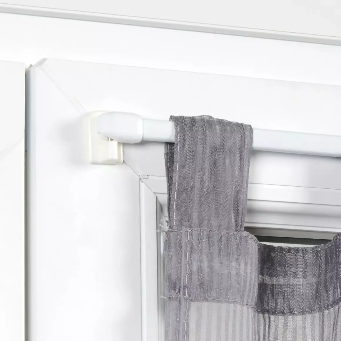 Set di 2 bastoni per tenda regolabili (40 a 60 cm) Bianco