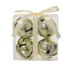 KAEMINGK Addobbi Natalizi-Set di 4 campanelle in metallo (D11 cm) Christmas Nova