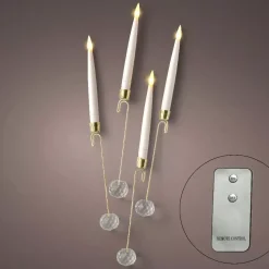KAEMINGK Decorazioni E Oggetti Natalizi|Oggetti Decorativi E Illuminati-Set di 10 candele a pile (15 cm) Crystal bianco caldo