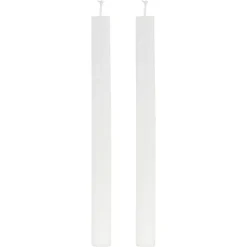 JJA Candele Natalizie-Set di 2 candele a stelo (H25 cm) Candeliere ghiacciato