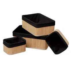 TENDANCE Accessori Bagno-Set di 4 cesti Anako