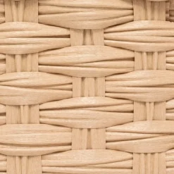 5 Five Simply Smart Cesti E Scatole-Set di 3 cestini portaoggetti intrecciati bassi (27 x 20 cm) Garlic
