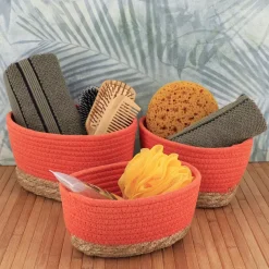 TENDANCE Accessori Bagno|Cesti E Scatole-Set di 3 cesti portaoggetti (H13 cm) Timeless