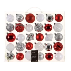 KAEMINGK Palline Di Natale-Set di decorazioni di Natale Rosso, bianco,