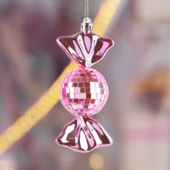 KAEMINGK Addobbi Natalizi-Set di 3 decorazioni natalizie da appendere (H12 cm) Caramelle disco