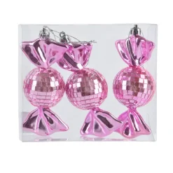 KAEMINGK Addobbi Natalizi-Set di 3 decorazioni natalizie da appendere (H12 cm) Caramelle disco