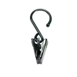Set di 8 ganci con pinza Nero