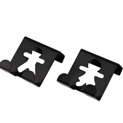 TENDANCE Contenitori Bagno-Set di 2 ganci metallo (H4,8 cm) Bonhommes