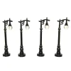 KAEMINGK Personaggi E Accessori Per Villaggio-Set di 4 lampioni illuminati (H10 cm) Antichi per arredare un villaggio