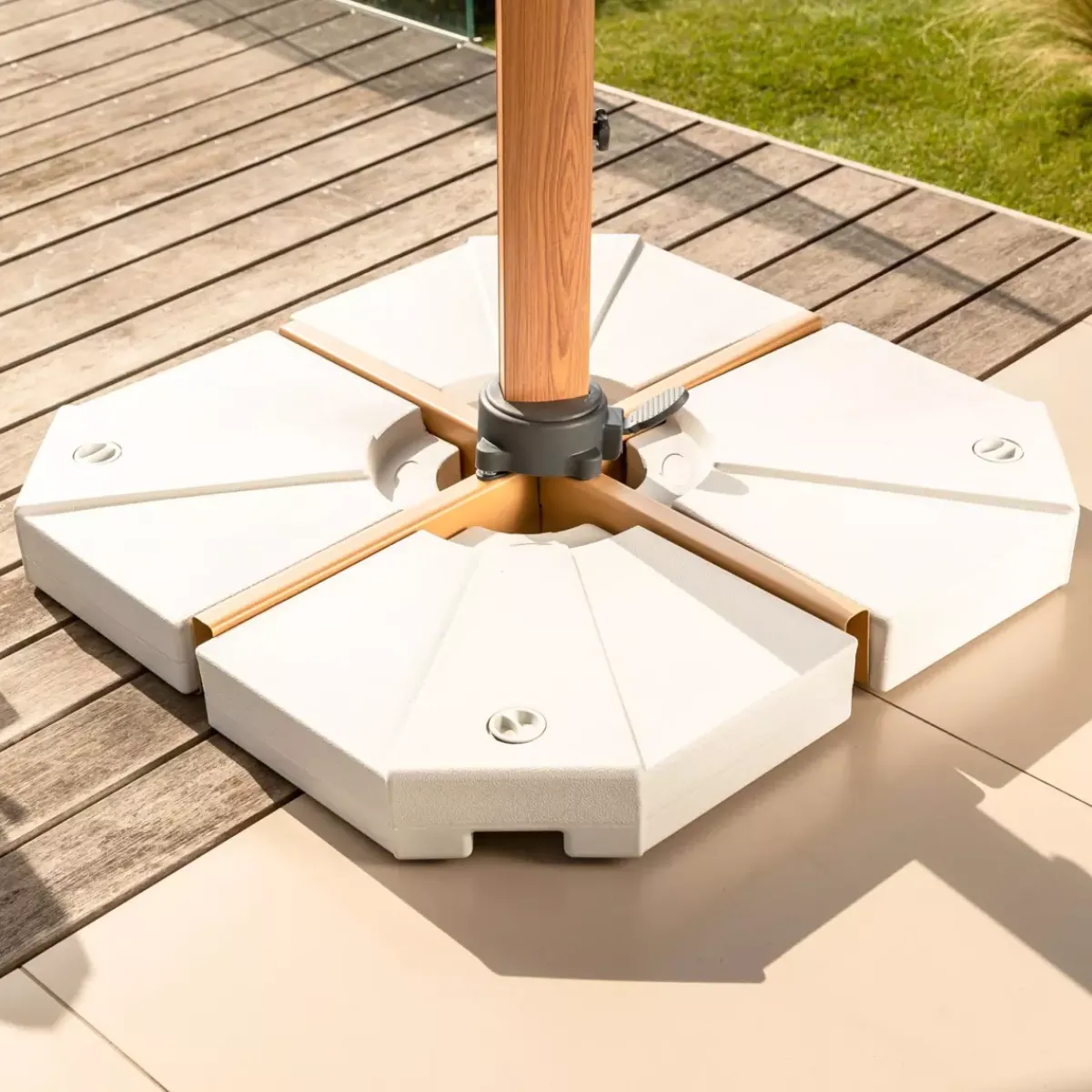 MOBELLIA Base E Accessori-Set di lastre per ombrellone decentrato 20L -