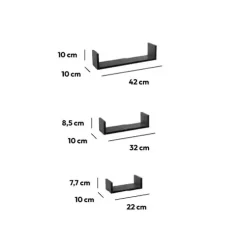 ATMOSPHERA Mensole-Set di 3 mensole Bord