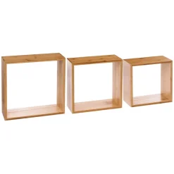 ATMOSPHERA Mensole-Set di 3 mensole cubo Fixy Bambù Naturale