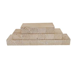 EMINZA Mensole-Set di 3 mensole da parete in legno (L60 cm) Plano