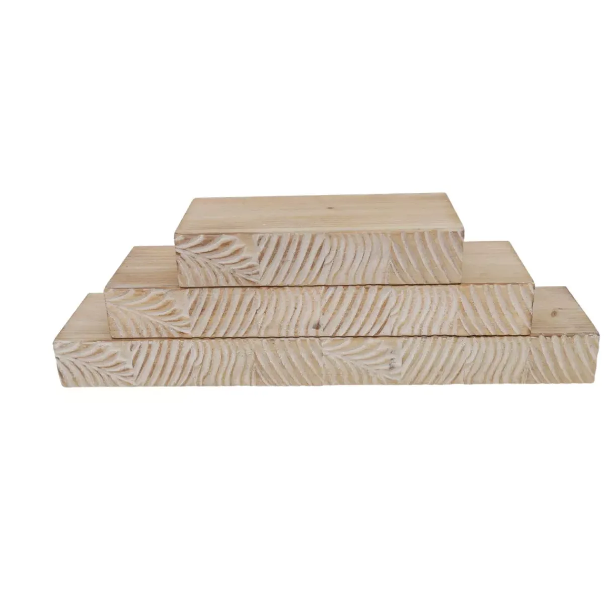 EMINZA Mensole-Set di 3 mensole da parete in legno (L60 cm) Plano
