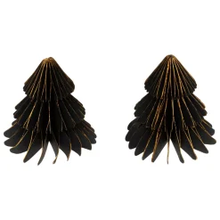 JJA Decorazione Da Tavola-Set di 2 mini Alberi decorativi (H6 cm) Carta magnetica