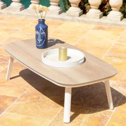 Set di mobili da giardino Amalfi Bianco 5 posti