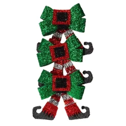 KOOPMAN Addobbi Natalizi-Set di 3 nodi natalizi (H12 cm) Gambe folletto scherzoso
