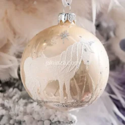 KAEMINGK Palline Di Natale-Set di 6 palline di Natale di vetro Unicorno
