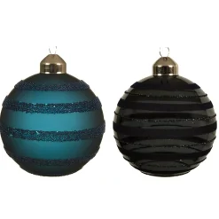 KAEMINGK Palline Di Natale-Set di 3 palline di Natale di vetro (D80 mm) Linta