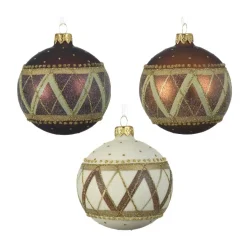 KAEMINGK Palline Di Natale-Set 6 di palline di Natale di vetro (80 mm) Elia