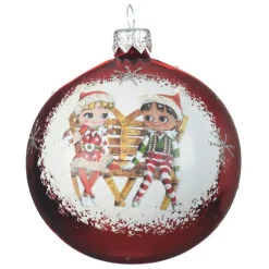 KAEMINGK Palline Di Natale-Set di 6 palline di Natale di vetro (D80 mm) Chérubins