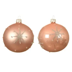 KAEMINGK Palline Di Natale-Set di 6 palline di Natale di vetro (D80 mm) Astre