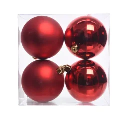 EMINZA Palline Di Natale-Set di 4 palline di Natale (D100 mm) Aravis