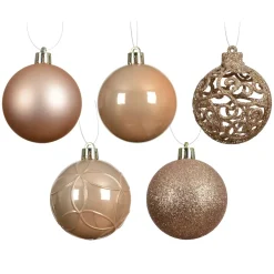 KAEMINGK Palline Di Natale-Set di 35 palline di Natale (D60 mm) Aravis mix Pesca