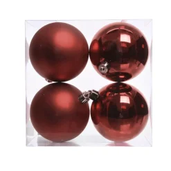 KAEMINGK Palline Di Natale-Set di 4 palline di Natale (D100 mm) Aravis