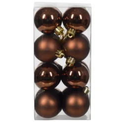 KAEMINGK Palline Di Natale-Set di 16 palline di Natale (D40 mm) Aravis Marrone