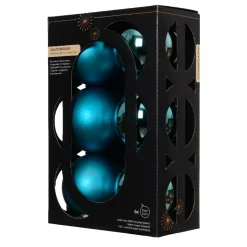 KAEMINGK Palline Di Natale-Set di 6 palline di Natale (D80 mm) Aravis Blu brillante