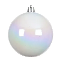 KAEMINGK Palline Di Natale-Set di 4 palline di Natale (D100 mm) Aravis Bianco iridescente