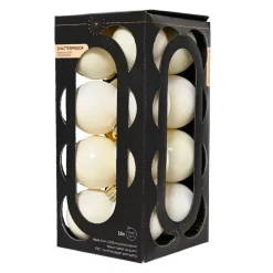 KAEMINGK Palline Di Natale-Set di 16 palline di Natale (D40 mm) Aravis Bianco lana