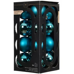 KAEMINGK Palline Di Natale-Set di 16 palline di Natale (D40 mm) Aravis Blu brillante