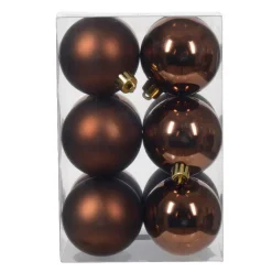 KAEMINGK Palline Di Natale-Set di 12 palline di Natale (D60 mm) Aravis Marrone