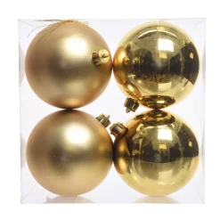 EMINZA Palline Di Natale-Set di 4 palline di Natale (D100 mm) Aravis