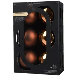 KAEMINGK Palline Di Natale-Set di 6 palline di Natale (D80 mm) Aravis Marrone
