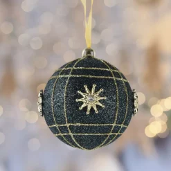 KAEMINGK Palline Di Natale-Set di 12 palline di Natale (D80 mm) Cielo di cristallo e oro