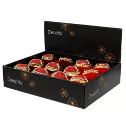 KAEMINGK Palline Di Natale-Set di 12 palline di Natale (D80 mm) Cuore di Natale e oro