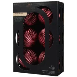 KAEMINGK Palline Di Natale-Set di 6 Palline di Natale (D80 mm) Glitter