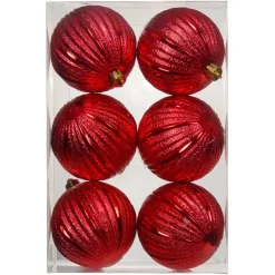 KAEMINGK Palline Di Natale-Set di 6 Palline di Natale (D80 mm) Glitter