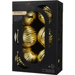 KAEMINGK Palline Di Natale-Set di 6 palline di Natale (D80 mm) Glitter