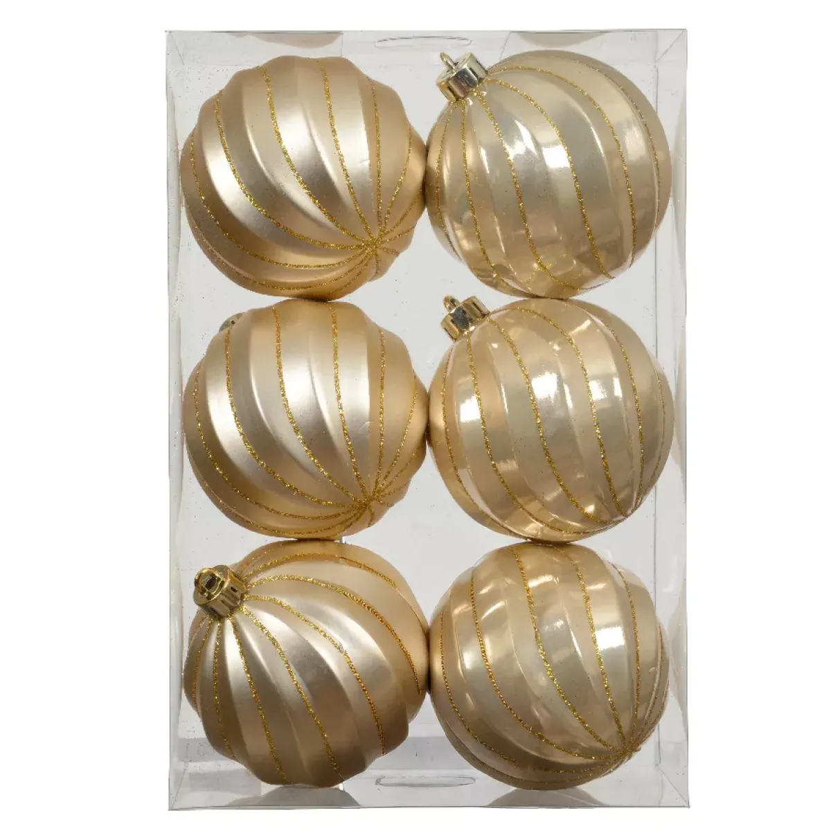 KAEMINGK Palline Di Natale-Set di 6 palline di Natale (D80 mm) Glam chic